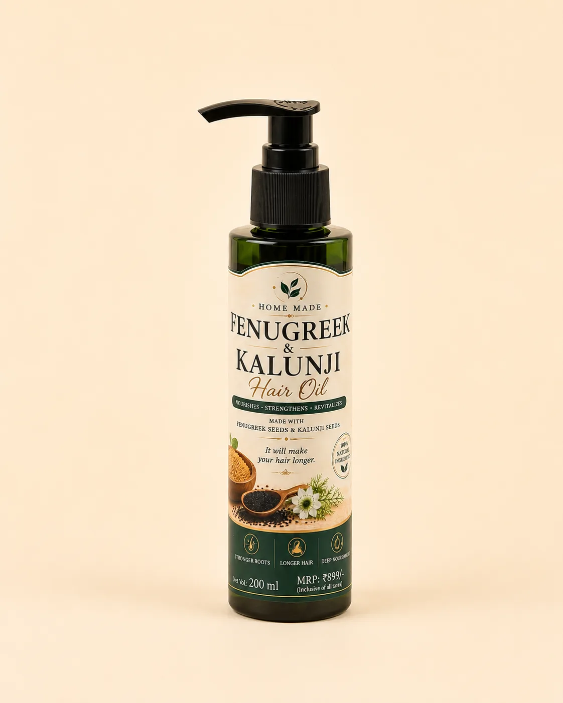 Methi (Fenugreek), Kalonji (Black Seed), Chia Seed & Hibiscus Hair Serum